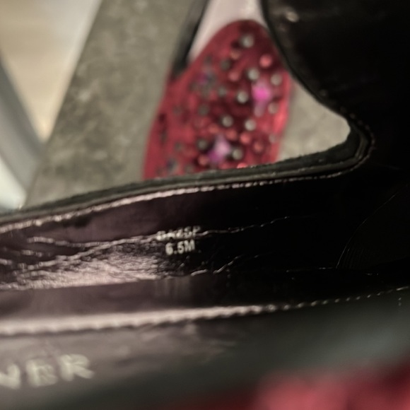 Donald Pliner Crushed Velvet, Rhinestone Mules - Picture 4 of 7